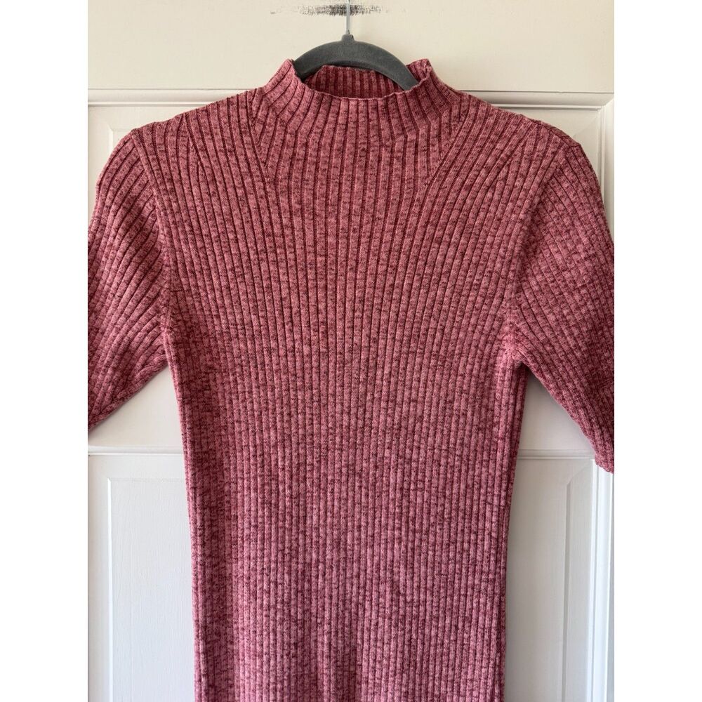 HATCH The Penelope Rib Knit Dress in Rose Melange Size 2/Medium - Picture 6 of 7